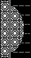 Geometric Pattern Design in Black and White laser cutting vector