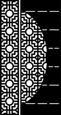Geometric Pattern Design in Black and White laser cutting