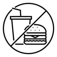 No food sign vector