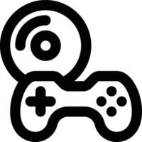 Game Disc, Game Disk, Game Storage Outline Icon vector