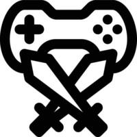 Battle Game, Versus Game, Fight Game Outline Icon vector