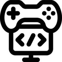 Game Development, Game, Programming Outline Icon vector