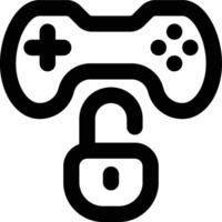 Game, Unlock, Security Outline Icon vector