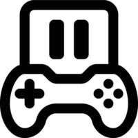 Game Pause, Pause Button, Game Button Outline Icon vector