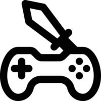 Fighting Game, Game Weapon, Action Game Outline Icon vector
