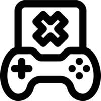 Game, Ban Button, Exit Button Outline Icon vector