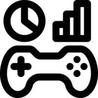 Game Analysis, Game Analytics, Game Report Outline Icon vector