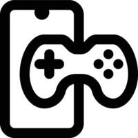 Mobile Game, Smartphone, Games Outline Icon vector