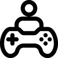 Gamer, Game, Gaming Outline Icon vector