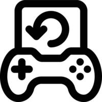 Game, Refresh, Reload Outline Icon vector