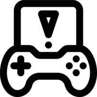 Game, Warning, Alert Outline Icon vector