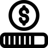 Money Bar, Game Bar, Status Bar Outline Icon vector