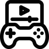 Game Streaming, Live Game, Streaming Outline Icon vector