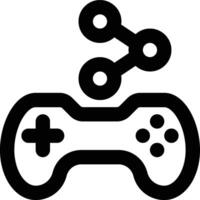Game Sharing, Game, Share Outline Icon vector