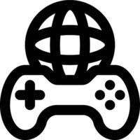 Online Game, Online Gaming, Web Game Outline Icon vector