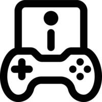 Game Information, Game, Information Outline Icon vector