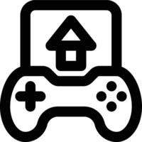 Game, Up Move, Up Arrow Outline Icon vector