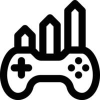 Game Level, Level Up, Game Chart Outline Icon vector