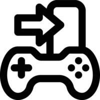 Game, Login, Log In Outline Icon vector