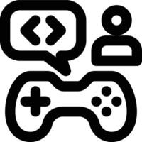 Game Developer, Game Maker, Game Outline Icon vector