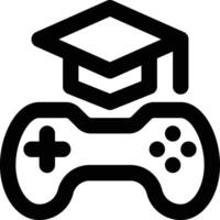 Educational Game, Gamification, Gaming Outline Icon vector