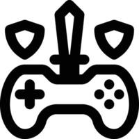 Action Game, Fighting Game, Battle Game Outline Icon vector