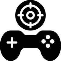 Shooting Game, Targeting Game, First Person Glyph Solid Icon vector