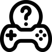 Game, Help, Question Outline Icon vector