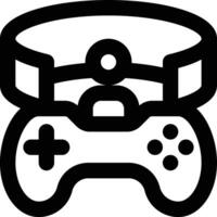 Simulation Game, VR Game, Virtual Reality Outline Icon vector
