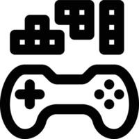 Tetris Game, Classic Game, Puzzle Game Outline Icon vector