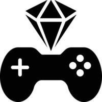 Diamond Item, Gem Item, Crystal Item Glyph Solid Icon vector