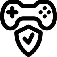 Game Shield, Game Element, Game Protection Outline Icon vector
