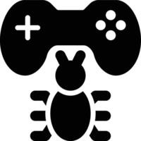 Game Bug, Game Development, Bugs Glyph Solid Icon vector