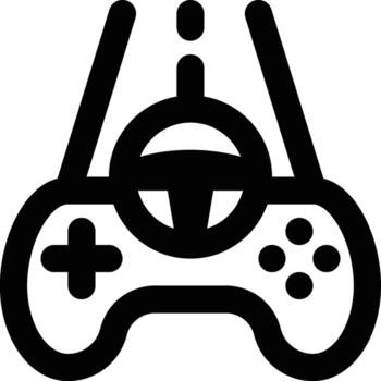 Racing Game, Race Game, Simulation Game Outline Icon vector