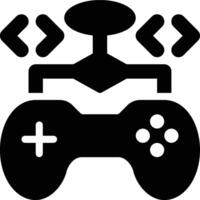 Game Development, Algorithm, Game Logic Glyph Solid Icon vector