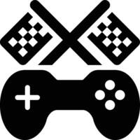 Race Game, Racing Game, Sport Game Glyph Solid Icon vector