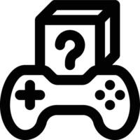 Mystery Box, Games, Game Item Outline Icon vector