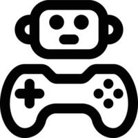 Bot, Game Character, Bot Player Outline Icon vector