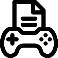 Game Data, Game Information, Game File Outline Icon vector