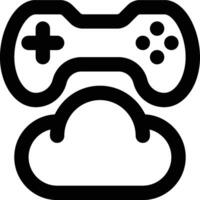 Cloud Gaming, Cloud Game, Cloud Storage Outline Icon vector