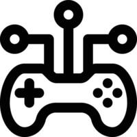 Game Network, Game Distribution, Game Sharing Outline Icon vector
