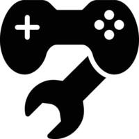Game Mechanic, Game Development, Game Repair Glyph Solid Icon vector