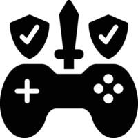 Action Game, Fighting Game, Battle Game Glyph Solid Icon vector