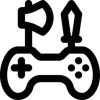 Survival Game, Survival Mode, Action Game Outline Icon vector