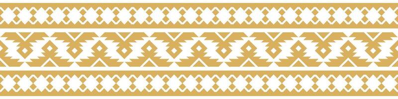 Abstract Geometric Aztec Border with Tribal Gold Ethnic Boho Style. vector