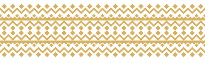 Aztec Ethnic Boho Design with Gold Tribal Geometric Abstract Border. vector