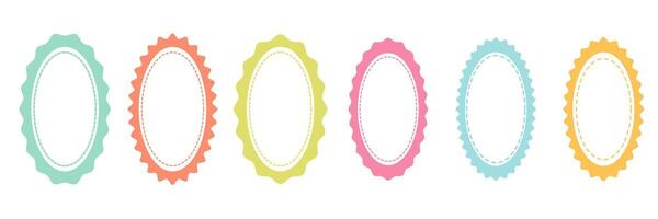 a set of colored frames for designing different shapes vector