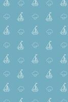 Cute simple pattern for children's textiles, clothes, decor with a ship and clouds vector