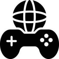 Online Game, Online Gaming, Web Game Glyph Solid Icon vector