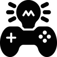 Game Concept, Game Idea, Game Development Glyph Solid Icon vector